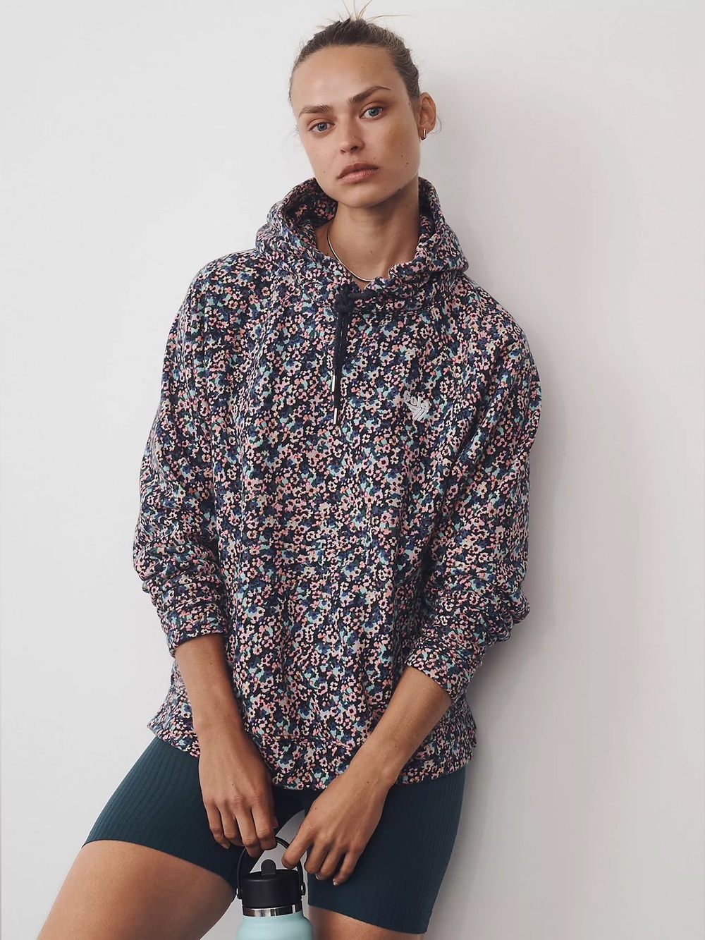 Gola x Anthropologie Sz Lg Floral Hooded Sweatshirt
